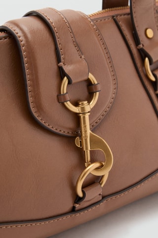 Sac porté épaule moyen mousqueton - Marron