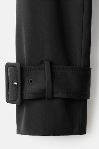 Trench classique 100 % coton - Noir