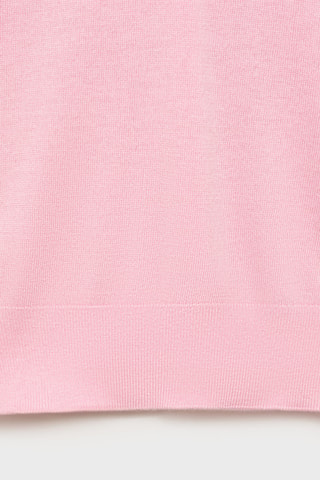Pull-over maille fine col V - Rose
