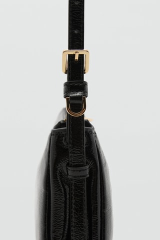 Sac porté épaule finition brillante - Noir