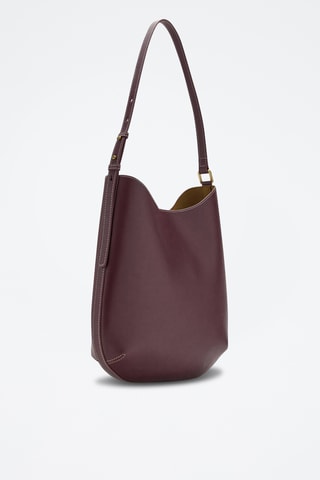 Grand sac à bandoulière ovale - Bordeaux