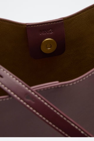Grand sac à bandoulière ovale - Bordeaux