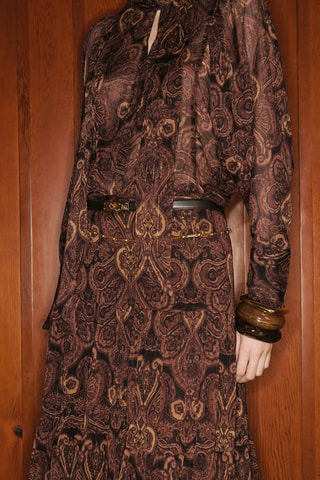 Blouse paisley foulard - Marron