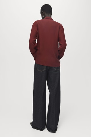 Chemise Lyocell boutons dissimulés - Rouge