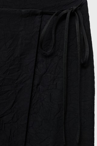 Jupe portefeuille effet froissé - Noir