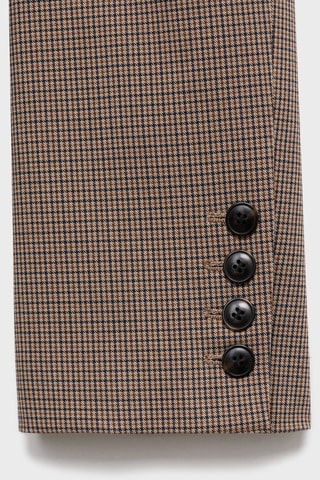 Blazer droit avec poches à rabat - Marron