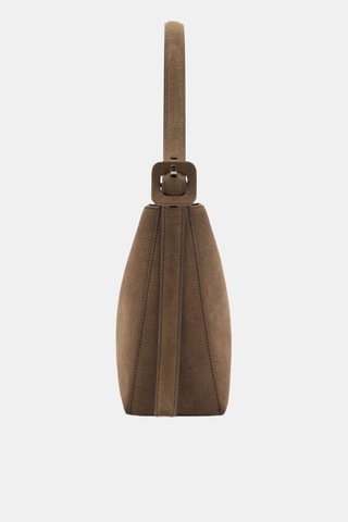 Sac cabas cuir suédé - Kaki