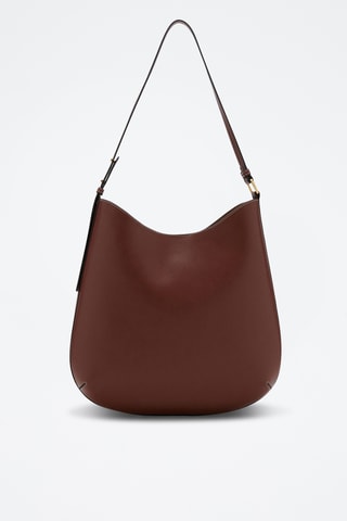 Grand sac à bandoulière ovale - Marron