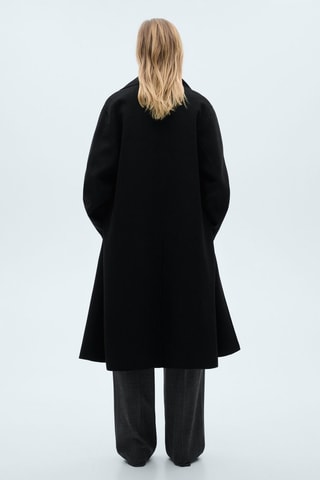 Manteau laine fait main oversize - Noir