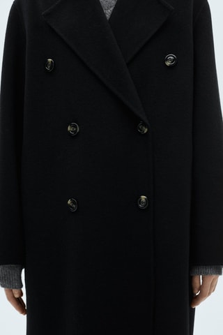 Manteau laine fait main oversize - Noir