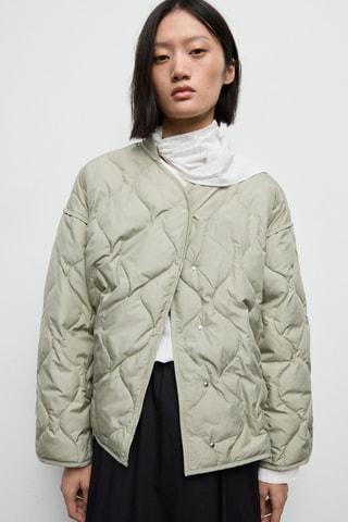 Anorak matelassé oversize - Vert clair
