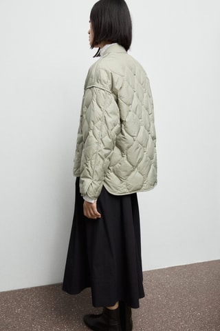 Anorak matelassé oversize - Vert clair