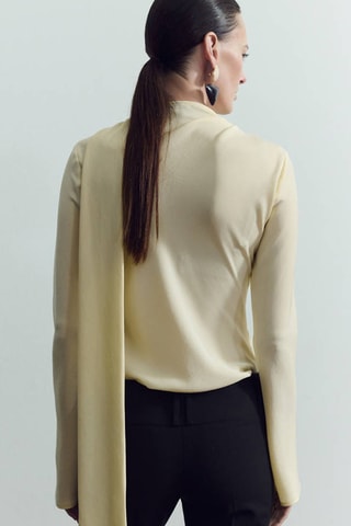 Blouse foulard ouvertures - Écru