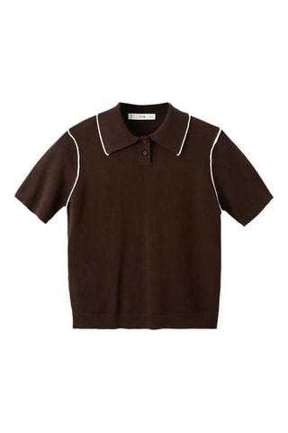 Pull-over à rayures contrastantes - Marron