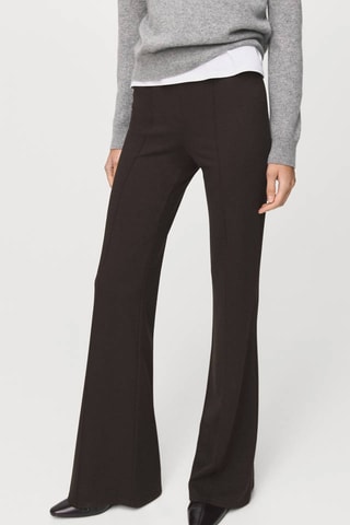 Legging détail coutures - Marron