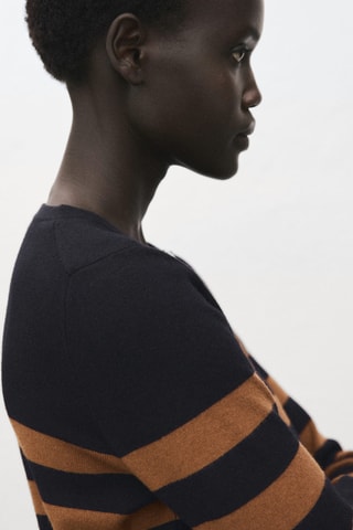 Cardigan fendu sur les poignets - Marron