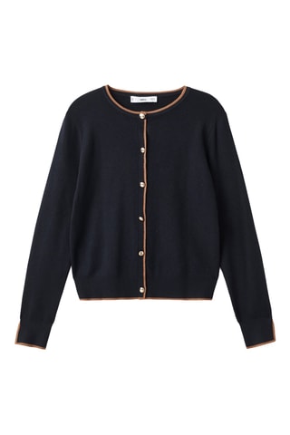 Cardigan fendu sur les poignets - Bleu marine