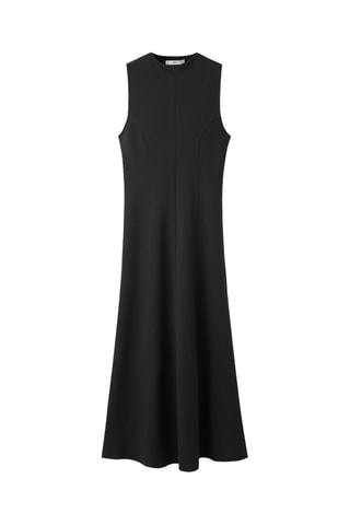 Robe midi coutures - Noir