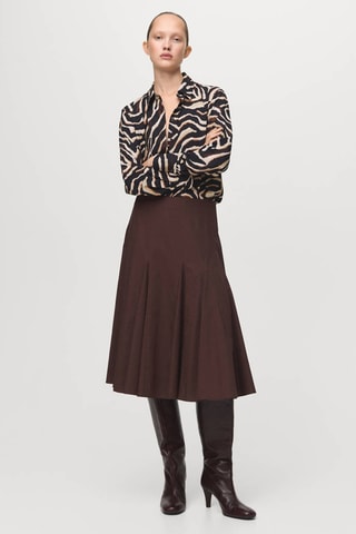 Chemise droite imprimée - Noir