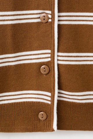 Cardigan col chemise - Marron
