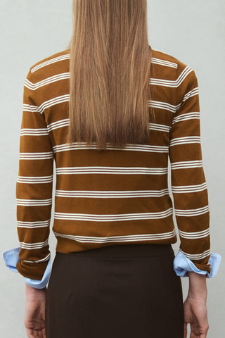 Cardigan col chemise - Marron