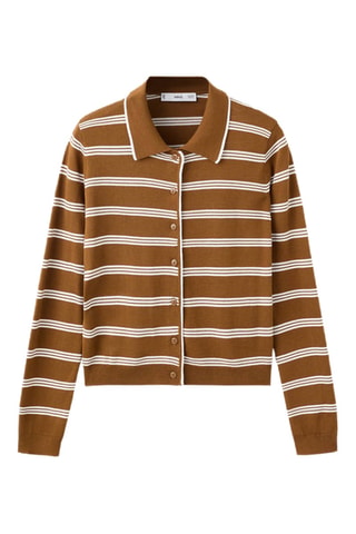 Cardigan col chemise - Marron
