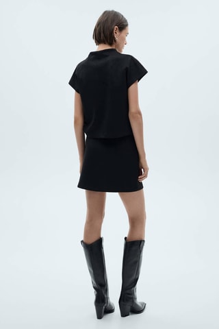 Minijupe imitation daim - Noir