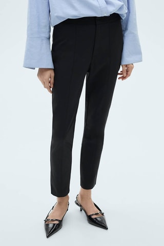 Pantalon skinny crop - Noir