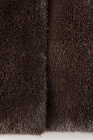 Manteau fausse fourrure revers - Beige