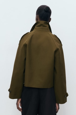 Trench court oversize double boutonnage - Kaki