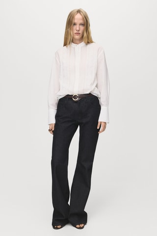 Blouse détails dentelle - Écru