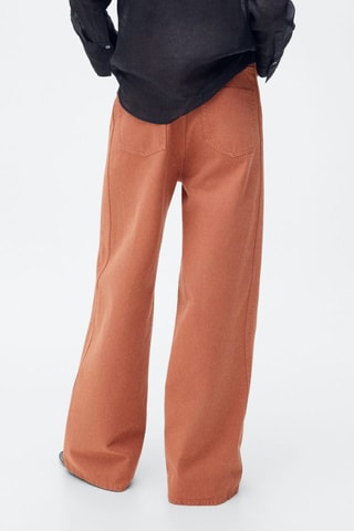 Jean wideleg taille haute - Orange
