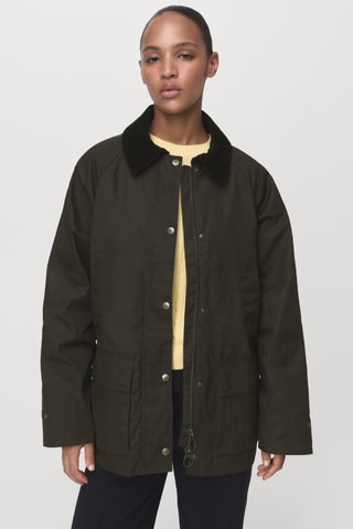 Parka coton en velours côtelé - Kaki
