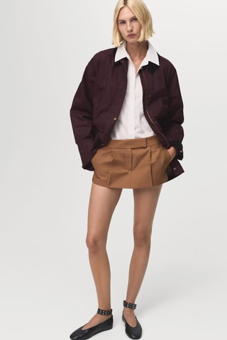 Parka coton en velours côtelé - Bordeaux