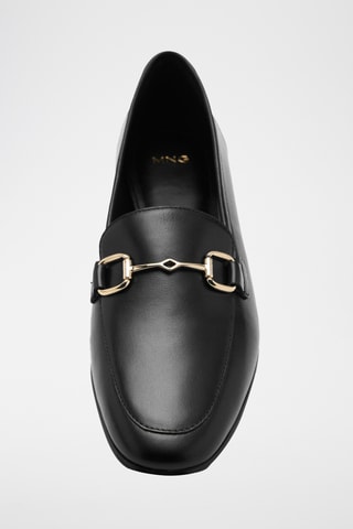 Mocassins cuir boucle - Noir