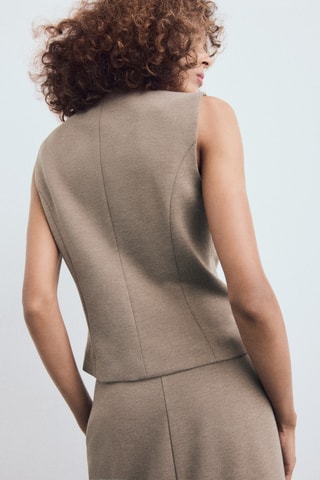 Gilet costume cintré - Marron