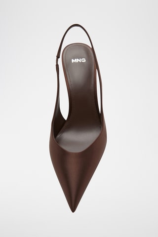Chaussures à talons satinées - Marron