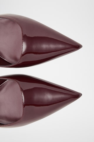 Chaussures vernies talon kitten heel - Bordeaux