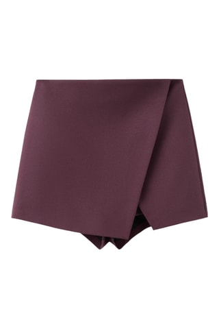Jupe short portefeuille - Rouge