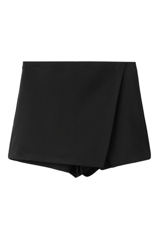 Jupe short portefeuille - Noir