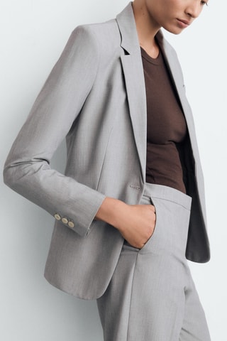 Blazer costume cintré - Gris