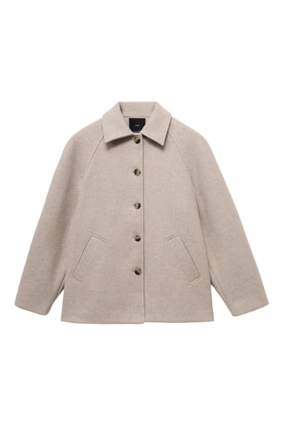 Manteau  court col à revers - Marron