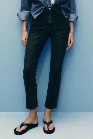 Jean Claudia slim crop - Noir