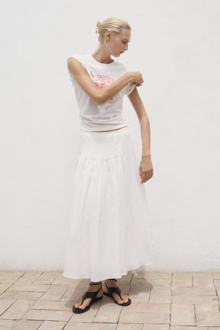 T-shirt en coton imprimé - Rouge