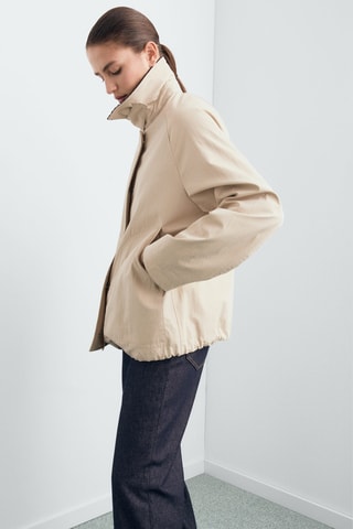 Veste coton en velours côtelé - Gris clair
