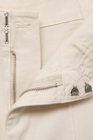 Pantalon denim large coutures - Écru