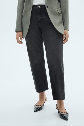 Jean Blanca droit crop - Noir