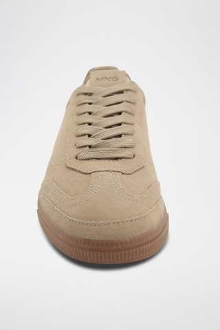 Tennis croûte de cuir - Beige