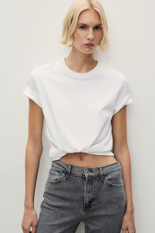 Jean Claudia slim crop - Gris