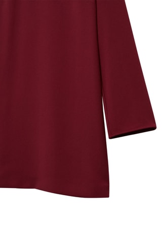 Robe courte manches longues - Rouge